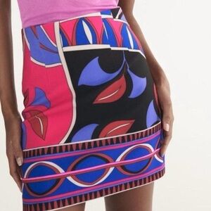 Zara Black Skirt with Pink Trim that looks like Pucci